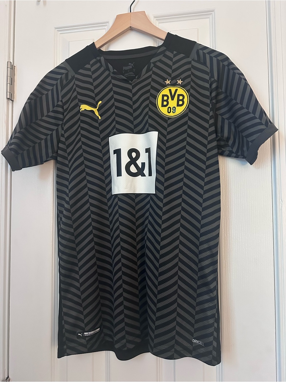 Puma Kids Black & Gray BVB 1&1 Football Jersey